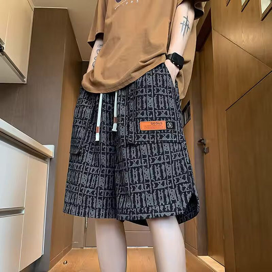 2025 Summer Printed Shorts Men's Trend Casual Sports Breathable Quick-drying Trend Thin Short Pants