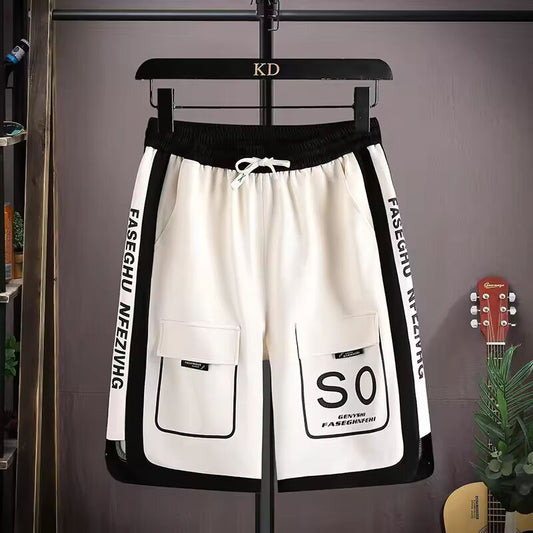Summer Running Shorts Men Casual Jogging Sport Short Pants patchwork Drawstring Loose Dry Gym Sports Shorts